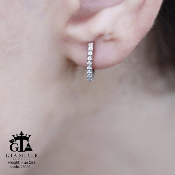 گوشواره نقره میخی میکرو کد 25022 - تصویر 2