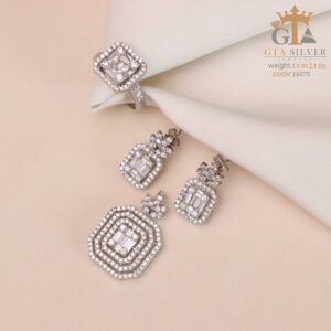 نیم ست نقره کد 16675