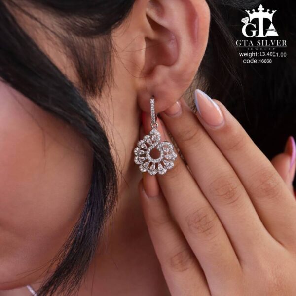 نیم ست نقره کد 16668 - Image 3