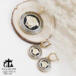 نیم ست نقره میکرو طرح ورساچه کد 16638 - Image 3