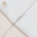دستبند نقره زنانه میکرو طرح بی‌نهایت کد 22138