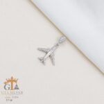مدال نقره میکرو طرح هواپیما کد 21574