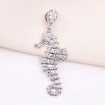 مدال نقره میکرو طرح اسب آبی کد 21586