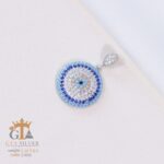 مدال نقره میکرو چشم نظر کد 21835