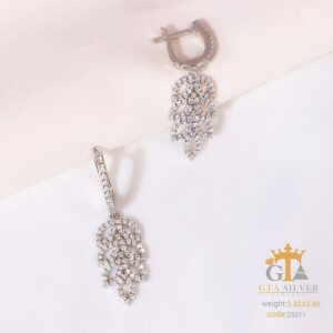 گوشواره نقره میخی میکرو کد 25011