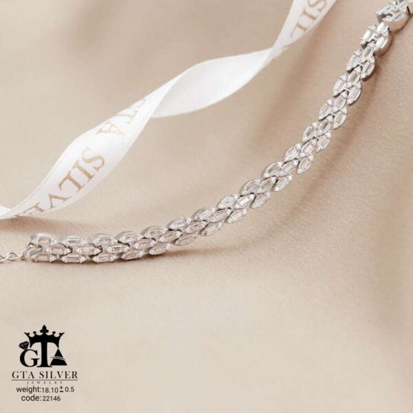 دستبند نقره میکرو کد 22146 - تصویر 3