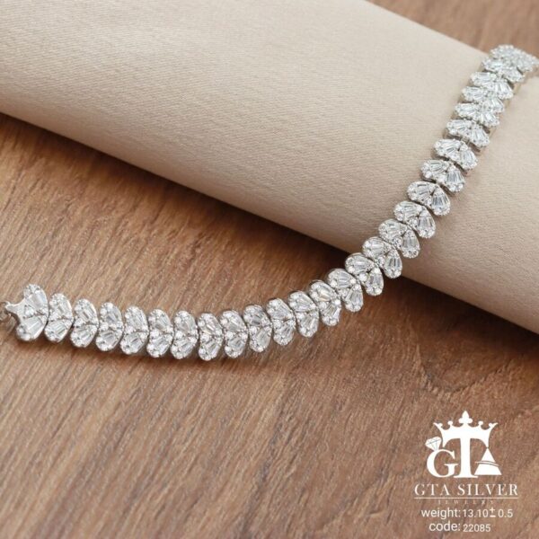 دستبند نقره میکرو کد 22085 - Image 3