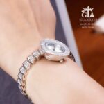 ساعت نقره جواهری روکش رادیوم کد 19135 - تصویر 2