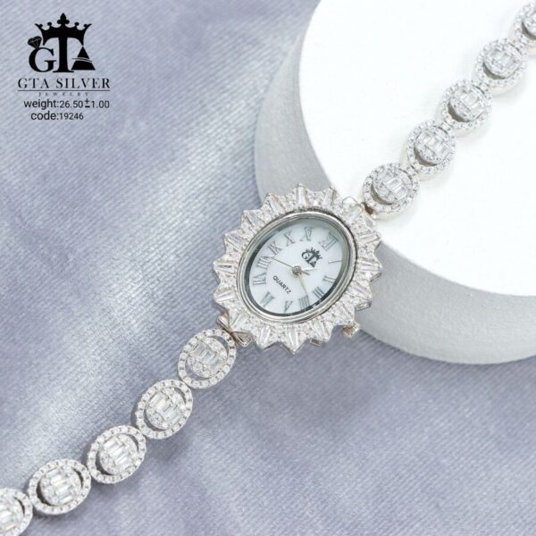 ساعت نقره GTA طرح امرالدکات کد 19246 - Image 3