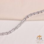 دستبند نقره زنانه با سنگ باگت سوئیسی کد 22167