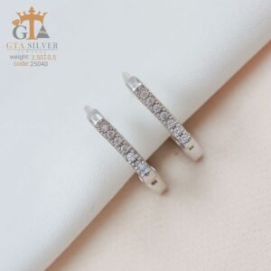 گوشواره نقره میخی میکرو کد 25040