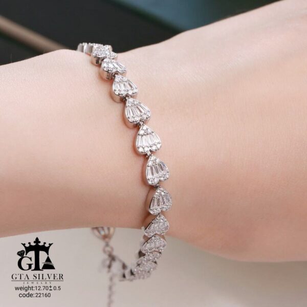 دستبند نقره میکرو کد 22160 - Image 3