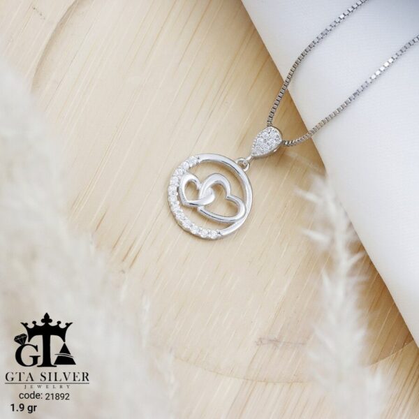 مدال نقره میکرو قلبی کد 21892 - Image 3