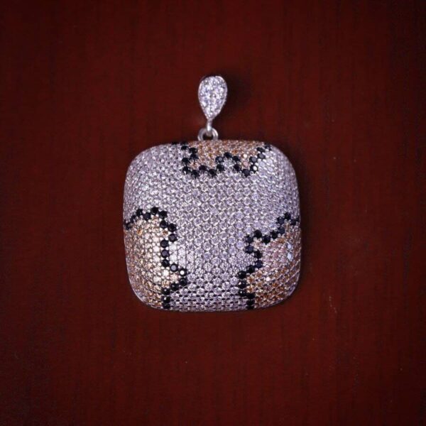 مدال نقره میکرو رنگی کد 21555 - Image 2