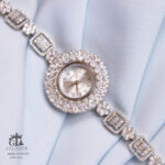 ساعت نقره جواهری روکش رادیوم طرح فلاور و کارتیر کد 19143 - Image 4