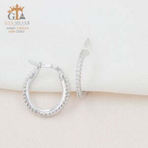 گوشواره نقره میخی میکرو کد 25063