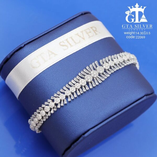 دستبند نقره میکرو کد 22069 - تصویر 3