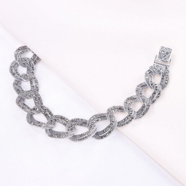 دستبند نقره مارگازیت کد 37006 - تصویر 2