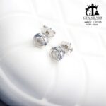 گوشواره نقره میخی میکرو کد 25048 - تصویر 3