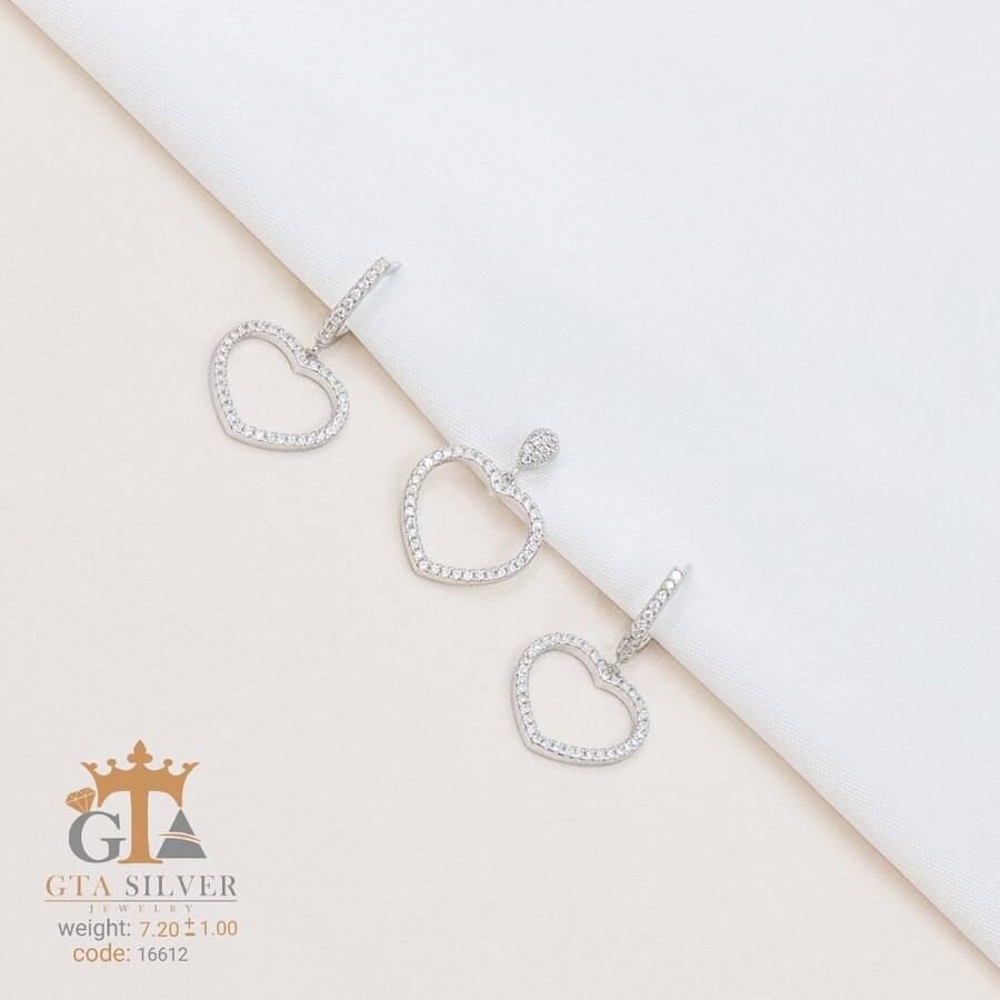 e52cde1b-7111-4284-a185-02d96969f5c1.jpg نیم ست نقره میکرو طرح قلب کد 16612 - Image 1
