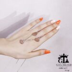 نیم ست نقره میکرو طرح انار کد 16377 - تصویر 4