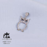 مدال نقره میکرو طرح جغد کد 21672 - Image 3