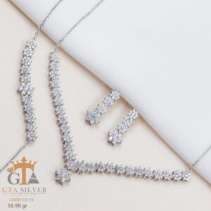 سرویس نقره طرح فلاور میکرو زنجیری کد 12119