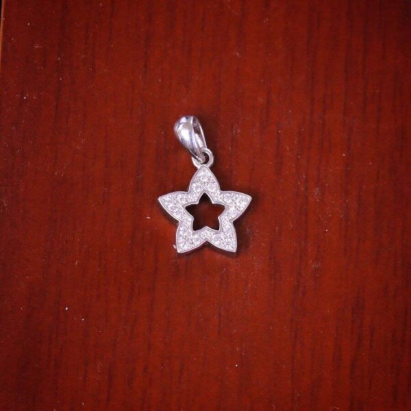 مدال نقره میکرو طرح ستاره کد 21404 - Image 2