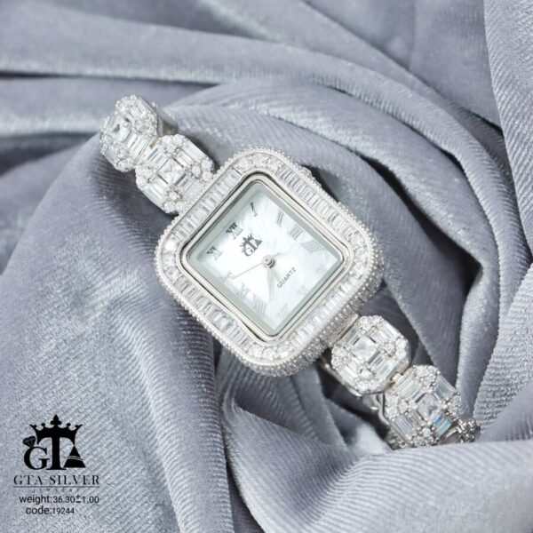 ساعت نقره GTA طرح امرالدکات کد 19244 - Image 3