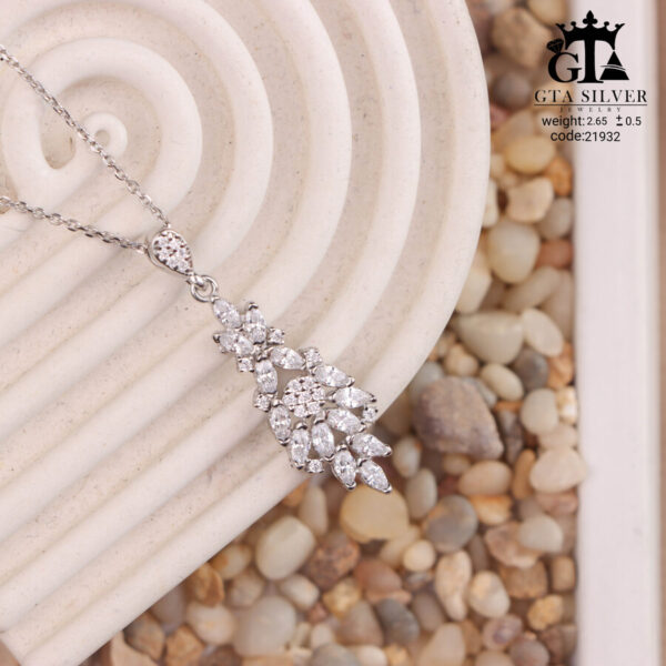 مدال نقره زنانه مجلسی میکرو کد 21932 - Image 3