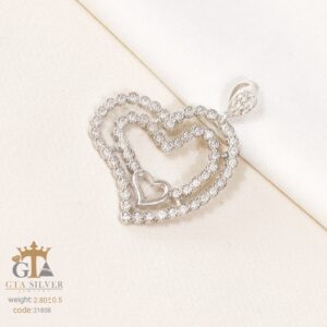 مدال نقره میکرو قلبی کد 21808