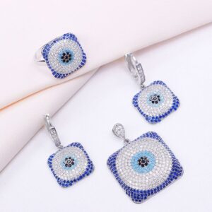 نیم ست نقره میکرو رنگی کد 16028