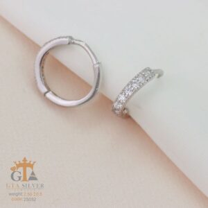 گوشواره نقره میخی میکرو کد 25052