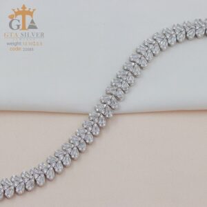 دستبند نقره میکرو کد 22085
