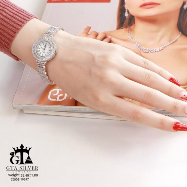 ساعت نقره GTA طرح امرالدکات کد 19247 - Image 4