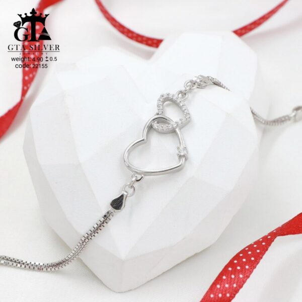 دستبند نقره میکرو کد 22155 - Image 3