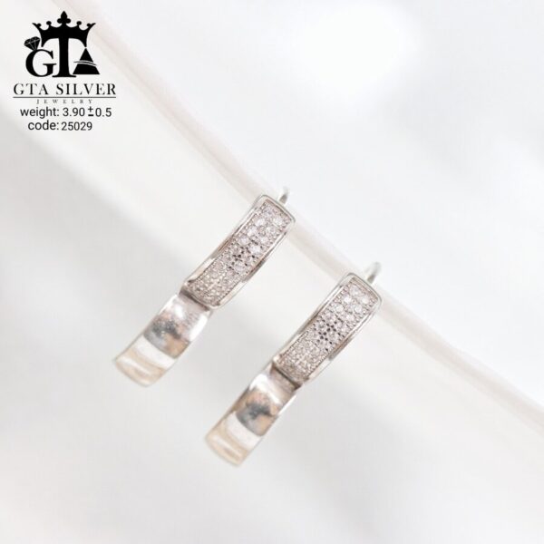 گوشواره نقره میخی میکرو کد 25029 - Image 4