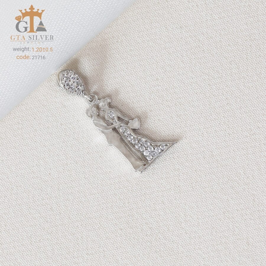 eef7db09-33ac-438f-82f7-176b93384c9d.jpg مدال نقره میکرو طرح wedding کد 21716 - Image 1