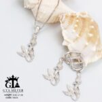 نیم ست نقره میکرو طرح پری دریایی کد 16625 - Image 3