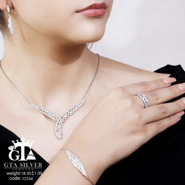 سرویس نقره میکرو زنجیری کد 12104 - Image 2