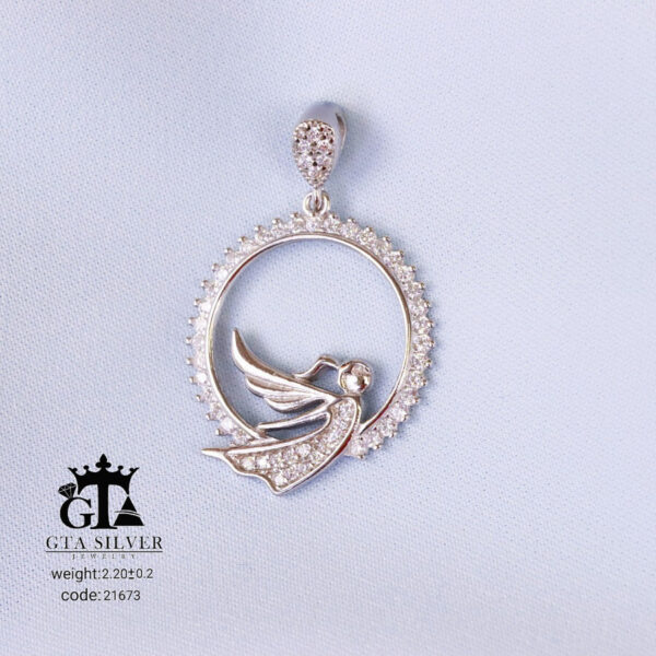 مدال نقره میکرو فرشته کد 21673 - Image 3