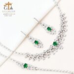 سرویس نقره نگین سبز مارسا جواهری کد 11207