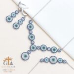 سرویس نقره میکرو زنجیری طرح چشم نظر کد 12183