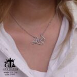 مدال نقره زنانه Love نگین دار میکرو کد 21911 - تصویر 3