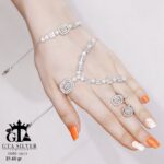 سرویس نقره میکرو زنجیری طرح امرالدکات کد 12117 - Image 4