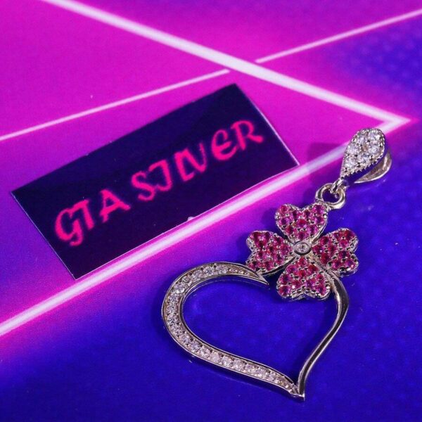 مدال نقره میکرو رنگی کد 21629 - Image 2