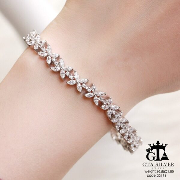 دستبند نقره میکرو کد 22151 - تصویر 2