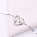 دستبند نقره میکرو قلبی کد 22037