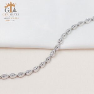 دستبند نقره میکرو کد 22161