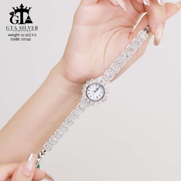 ساعت نقره GTA طرح امرالدکات خورشیدی کد 19160 - Image 3